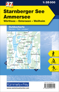 Deutschland, Starnberger See - Ammersee, Nr. 27, Outdoorkarte 1:35'000